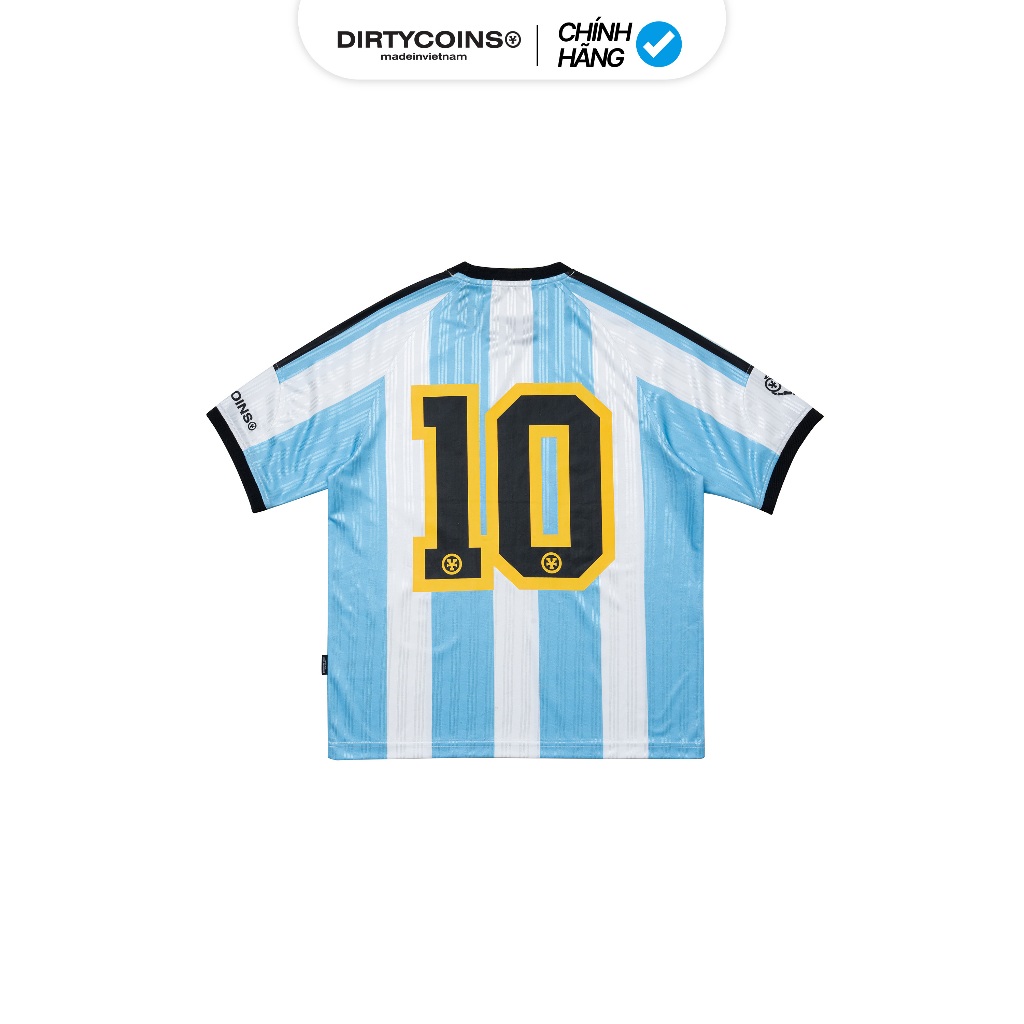Ảnh Áo Thun DirtyCoins Soccer Jersey Striped Baby Blue White 3
