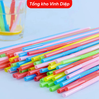 1 túi ~80 ống hút xoắn nghệ thuật nhiều màu loại đẹp,hút sinh tố,nước mía