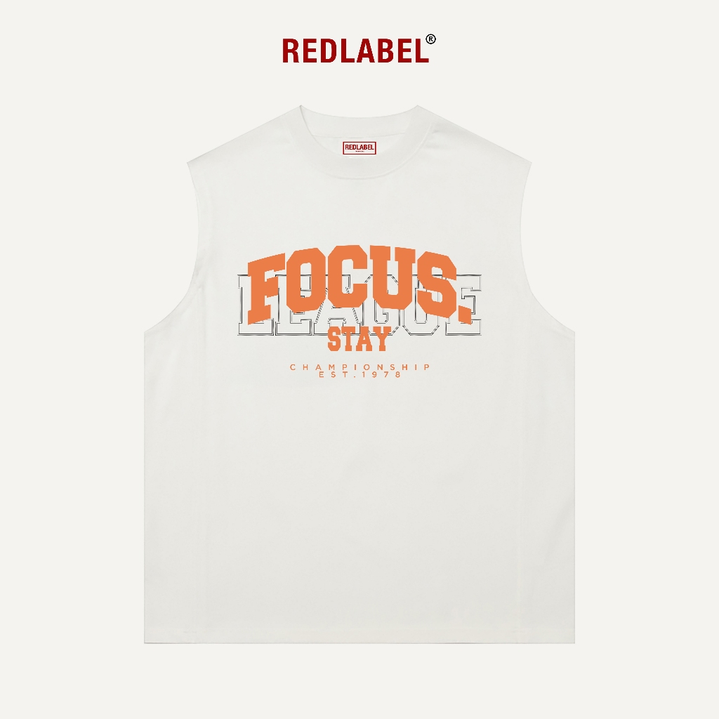 Áo Tanktop Nam Nữ RedLabel In Họa Tiết FOCUS, Áo Ba Lỗ Sát Nách Nam Nữ Cotton Cá Tính TT53
