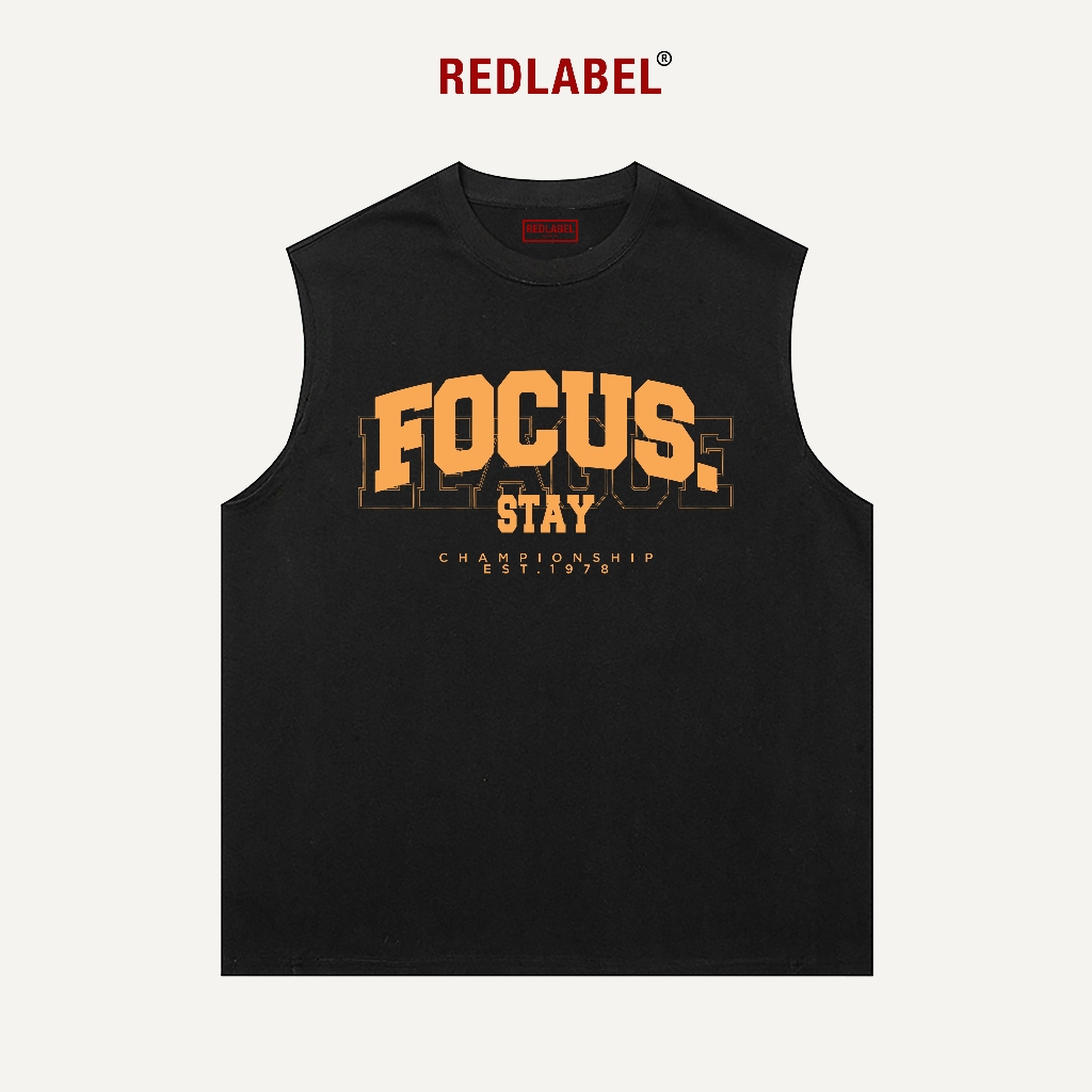 Áo Tanktop Nam Nữ RedLabel In Họa Tiết FOCUS, Áo Ba Lỗ Sát Nách Nam Nữ Cotton Cá Tính TT53