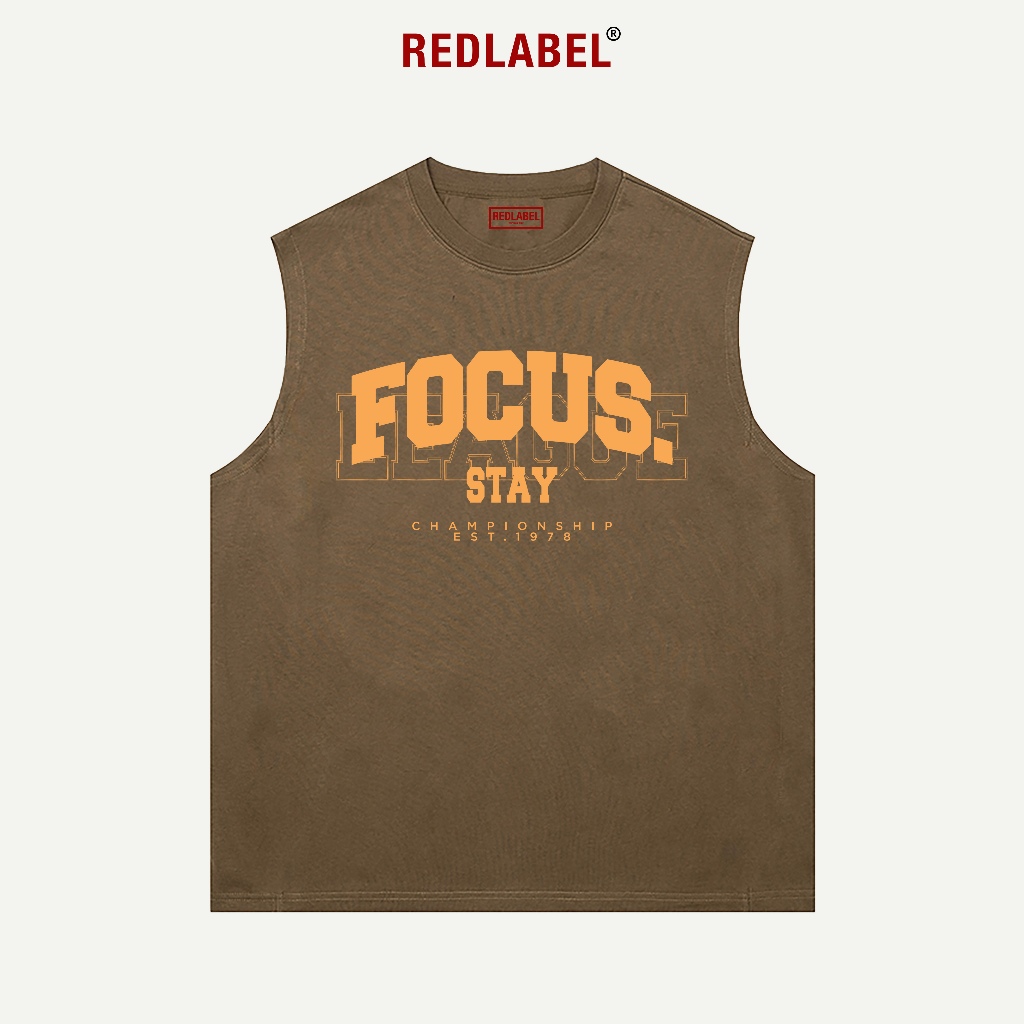 Áo Tanktop Nam Nữ RedLabel In Họa Tiết FOCUS, Áo Ba Lỗ Sát Nách Nam Nữ Cotton Cá Tính TT53