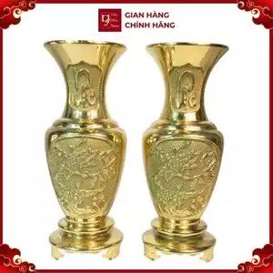 Bình Hoa Lục Bình - Đồ Đồng Cao Cấp - Cửu Diệu Thiên - FG002