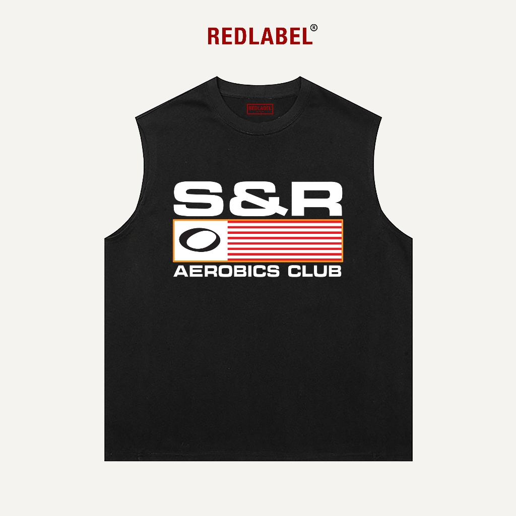 Áo Tank Top Nam Nữ RedLabel In Họa Tiết SR, Áo Ba Lỗ Sát Nách Nam Nữ Cotton Cá Tính TT54