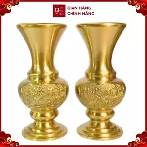 Bình Hoa Cúc - Đồ Đồng Cao Cấp - Cửu Diệu Thiên - FG004