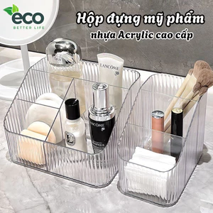 Hộp đựng mỹ phẩm để bàn đa năng ECO, hộp để đồ đa năng trong suốt chất liệu nhựa Acrylic