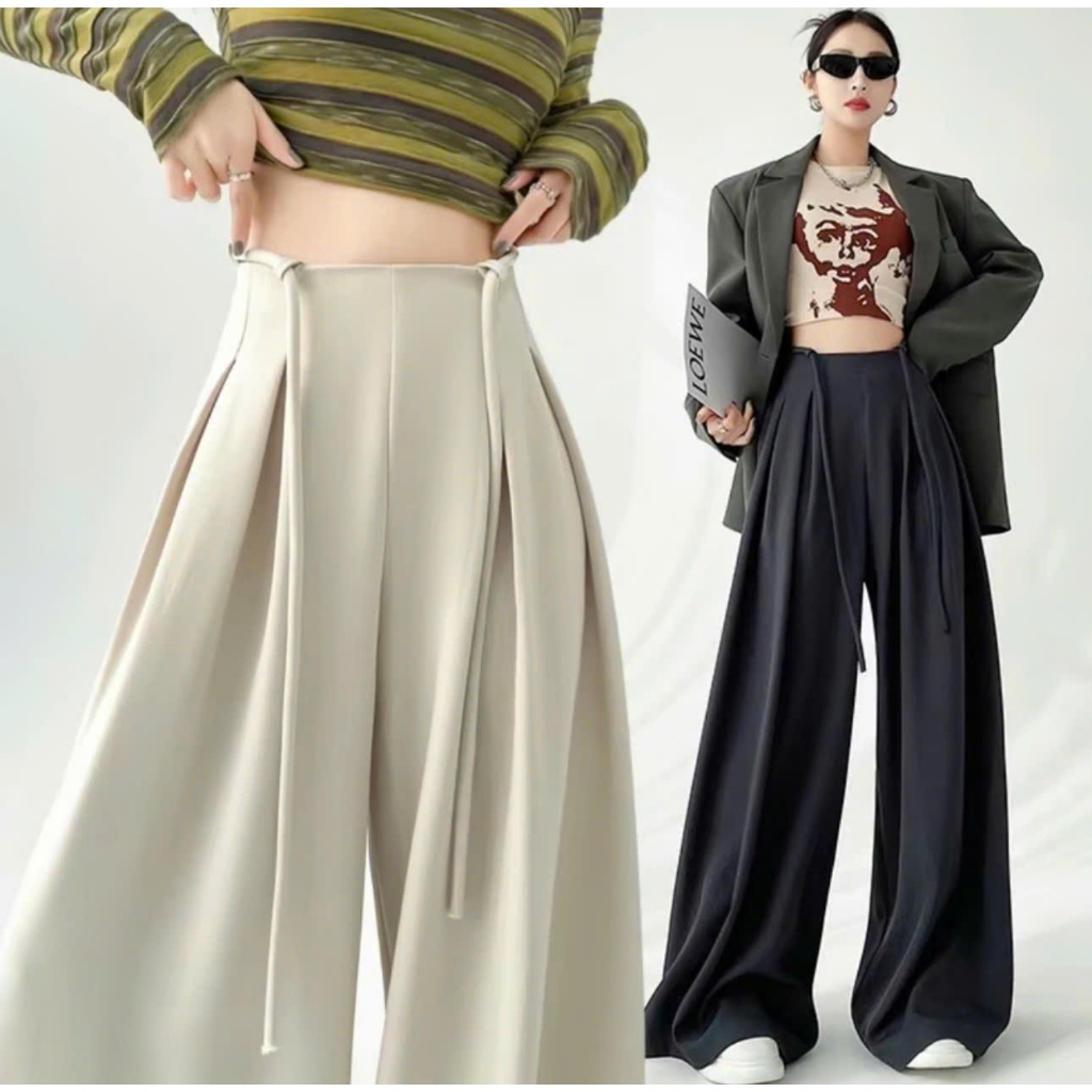 Quần ống rộng dây đai hotstrend 2024. Chất golt nhật cao cấp. Bao rủ. bao đẹp (B5) Nữ Ong Nữ Ong Nữ Ong