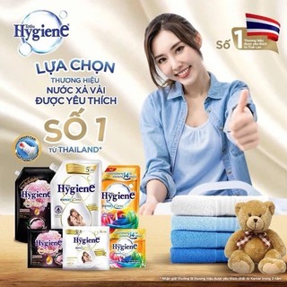 Nước xả vải Hygiene đậm đặc túi 1150ML hương ngàn hoa top 1 Thái Lan