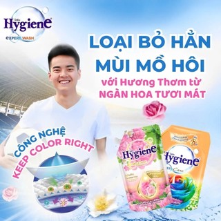 Nước xả vải Hygiene đậm đặc túi 1150ML hương ngàn hoa top 1 Thái Lan