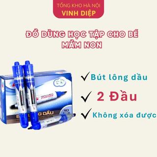 Combo 1 hộp 10 bút lông dầu, bút dạ đủ 3 màu xanh, đen, đỏ loại đẹp