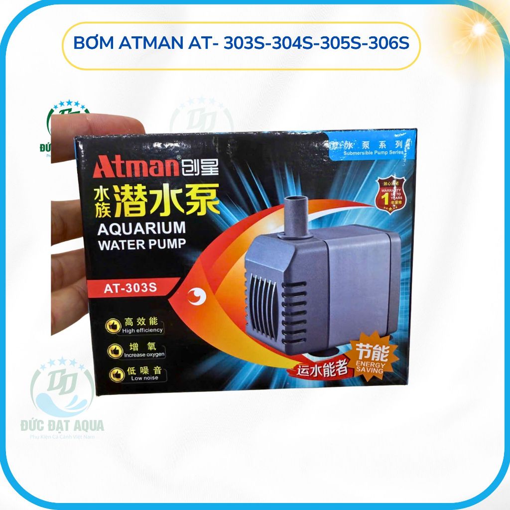 MÁY bơm, bể cá atman, at303s-304s -at305s -at306s CÔNG NGHỆ MỚI ,siêu bền ,tiết kiệm điện năng 9