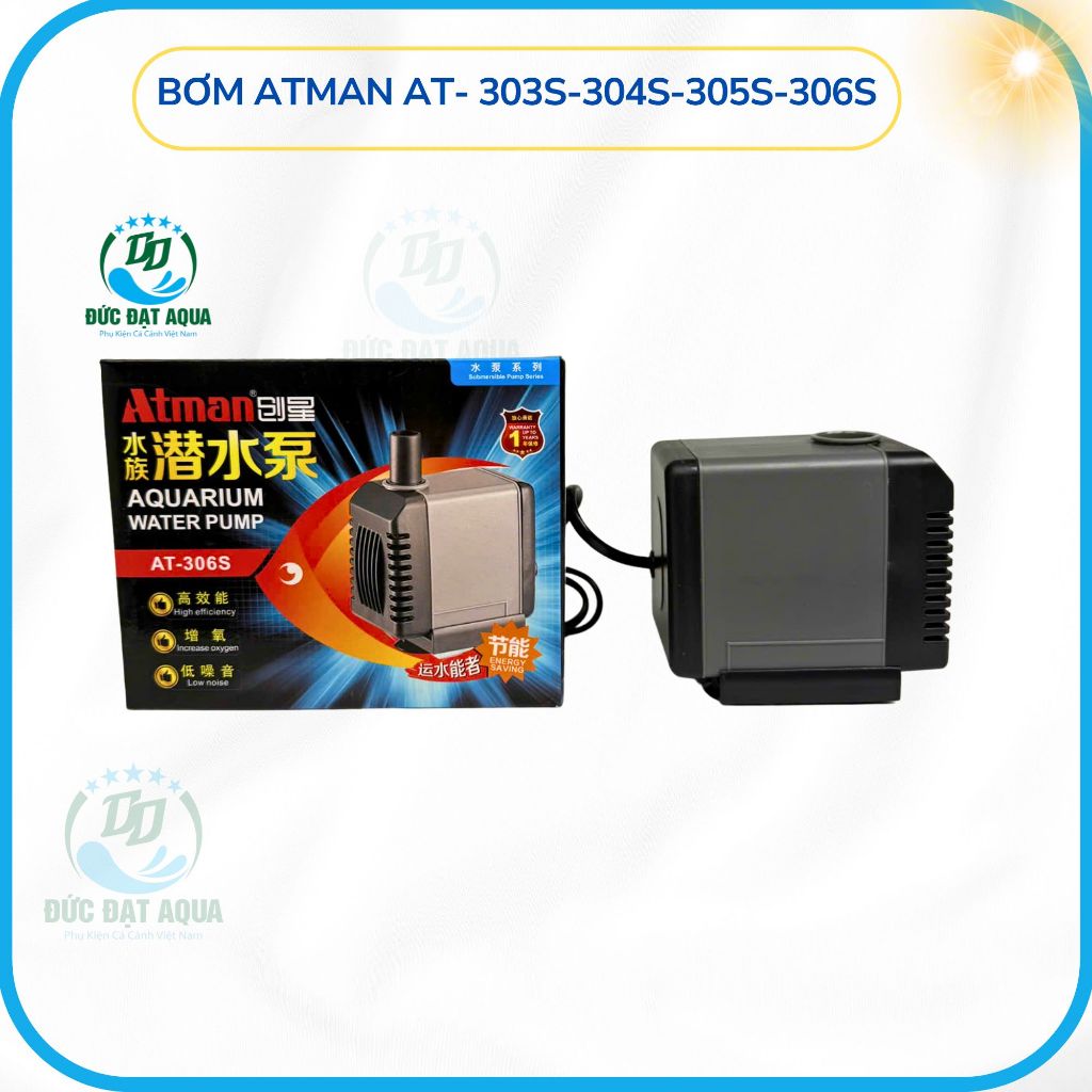 MÁY bơm, bể cá atman, at303s-304s -at305s -at306s CÔNG NGHỆ MỚI ,siêu bền ,tiết kiệm điện năng