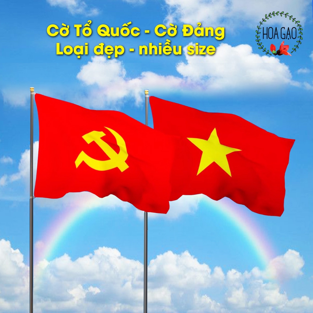 Cờ Tổ Quốc treo gia đình ban công chung cư Quốc kì cờ đỏ sao vàng vải ...