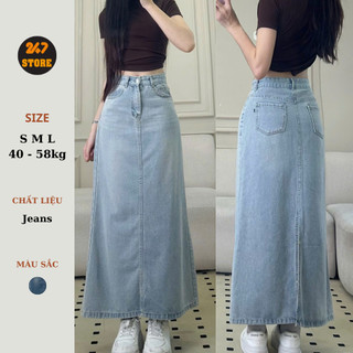 247store - Chân Váy Jeans Đuôi Cá Dáng Dài Xẻ Sau CV7915