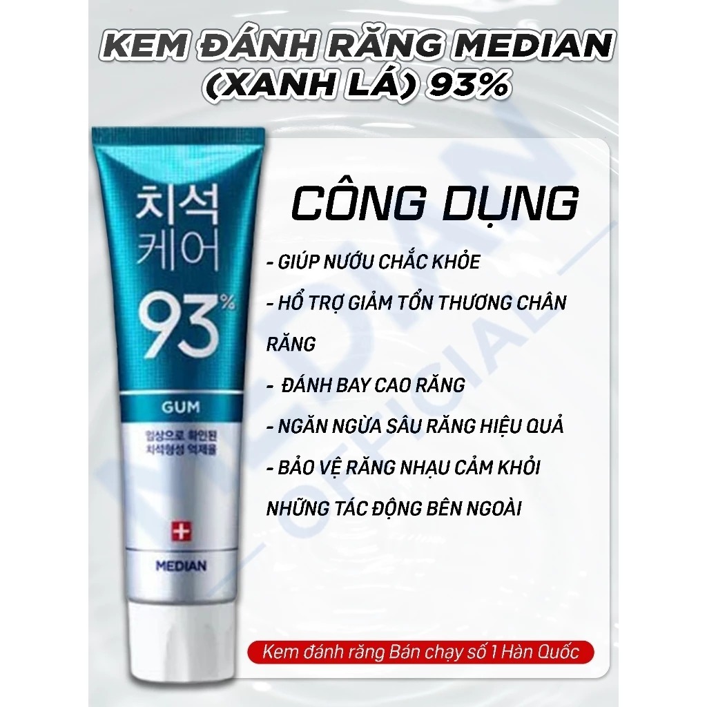 Ảnh Kem Đánh Răng Median Dental IQ 93% Trắng Răng 120g 2