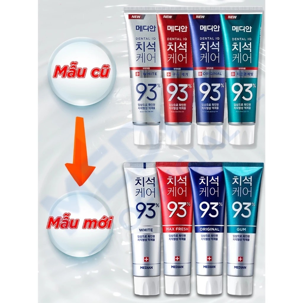 Ảnh Kem Đánh Răng Median Dental IQ 93% Trắng Răng 120g 1
