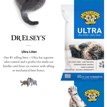 Cát vệ sinh cho mèo từ Mỹ Dr Elsey's Precious Cat Ultra 8.16kg cát vệ sinh mèo khoáng 99% không bụi