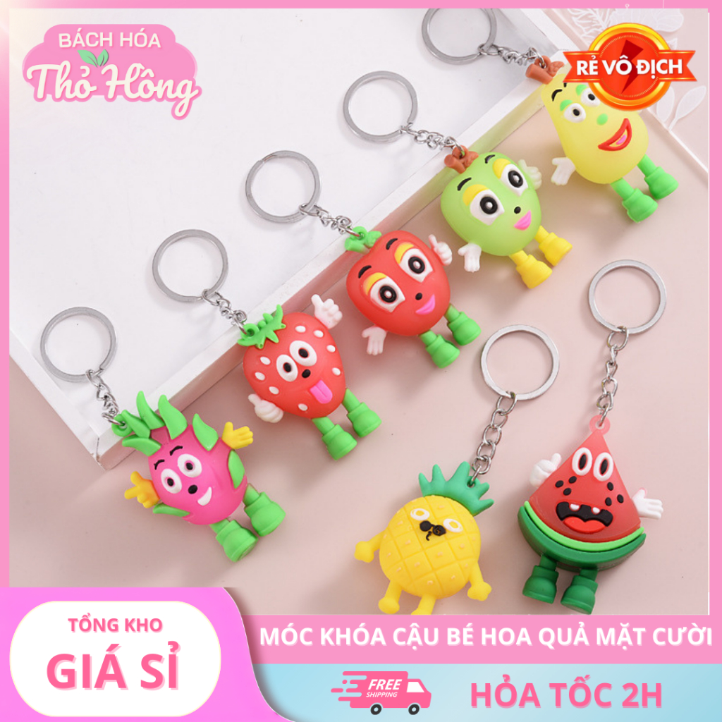 3 Móc Khóa Cậu Bé Hoa Quả Mặt Cười