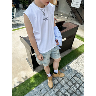 Áo thun tank top MMESTLINE "LOGO TANKTOP" form Boxy chất liệu Premium Cotton In Lụa Trame