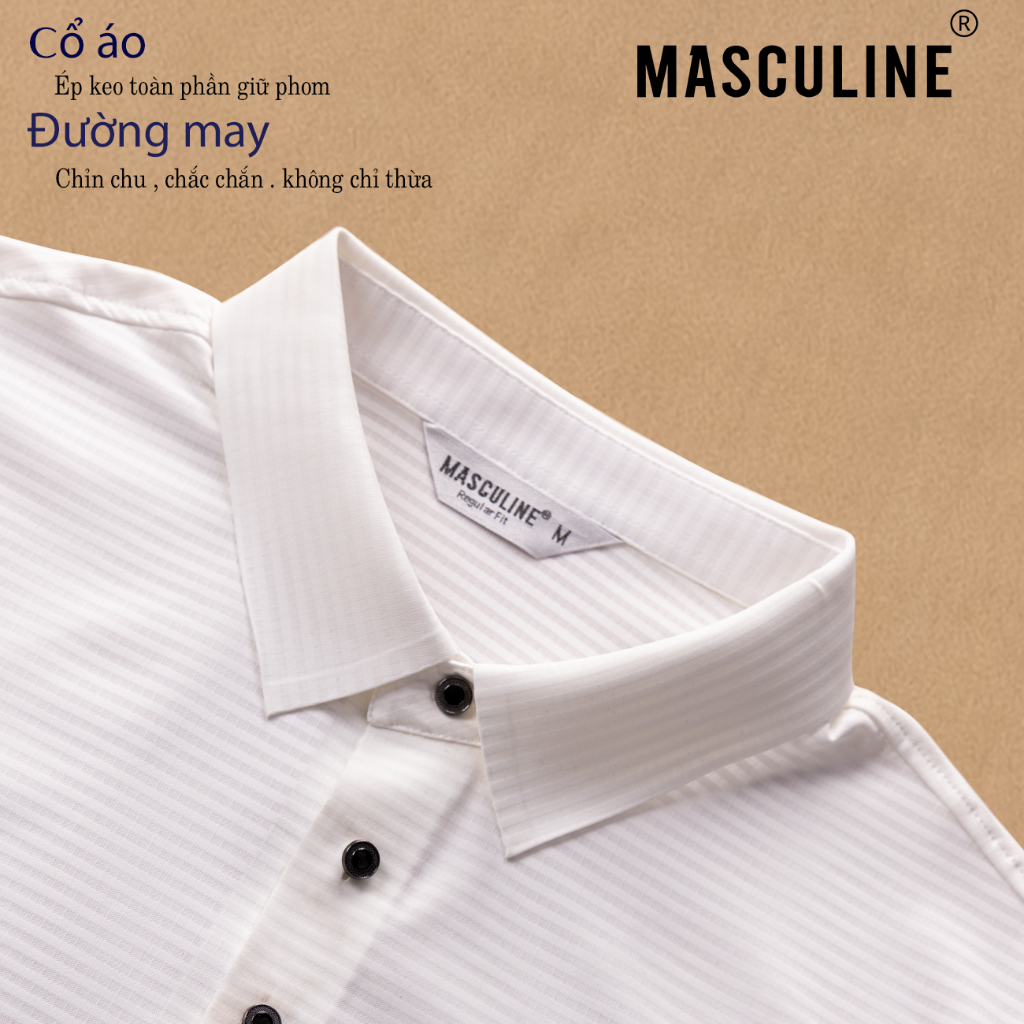 Áo polo nam cao cấp MASCULINE MPL510 Form Regular Fit chất liệu tơ tằm mềm mại giữ form ít nhăn