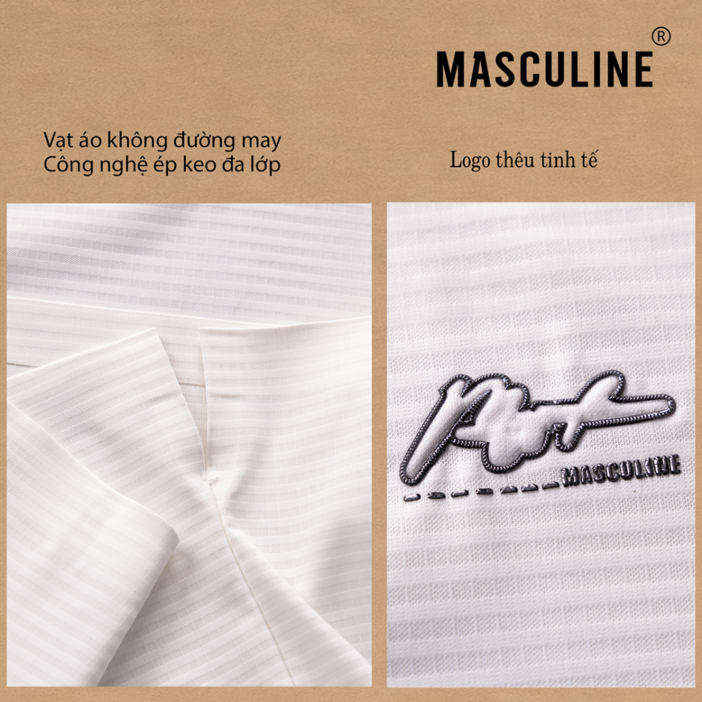 Áo polo nam cao cấp MASCULINE MPL510 Form Regular Fit chất liệu tơ tằm mềm mại giữ form ít nhăn