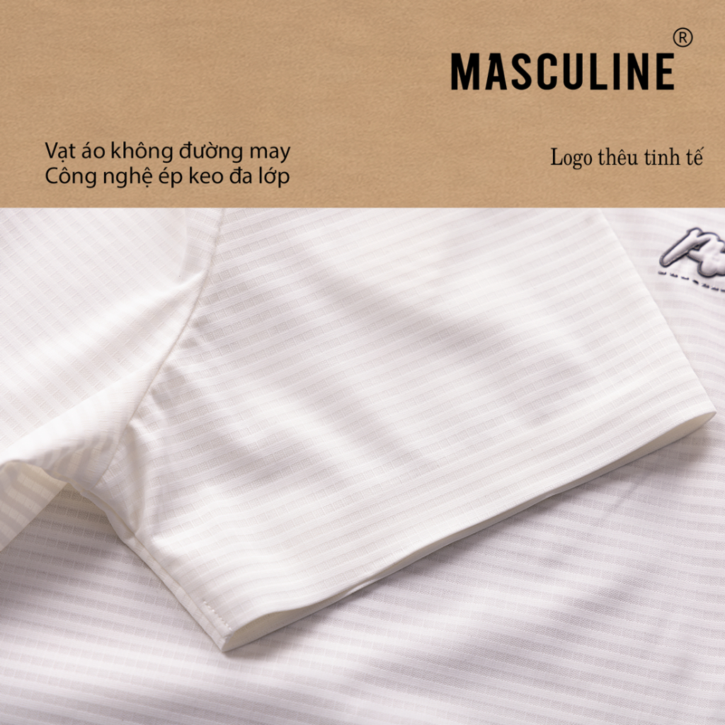 Áo polo nam cao cấp MASCULINE MPL510 Form Regular Fit chất liệu tơ tằm mềm mại giữ form ít nhăn