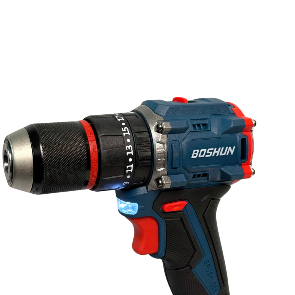 Combo Máy Siết Bulong 400Nm Và Máy Khoan Pin 13mm Boshun Động Cơ Không Chổi Than Lõi Đồng