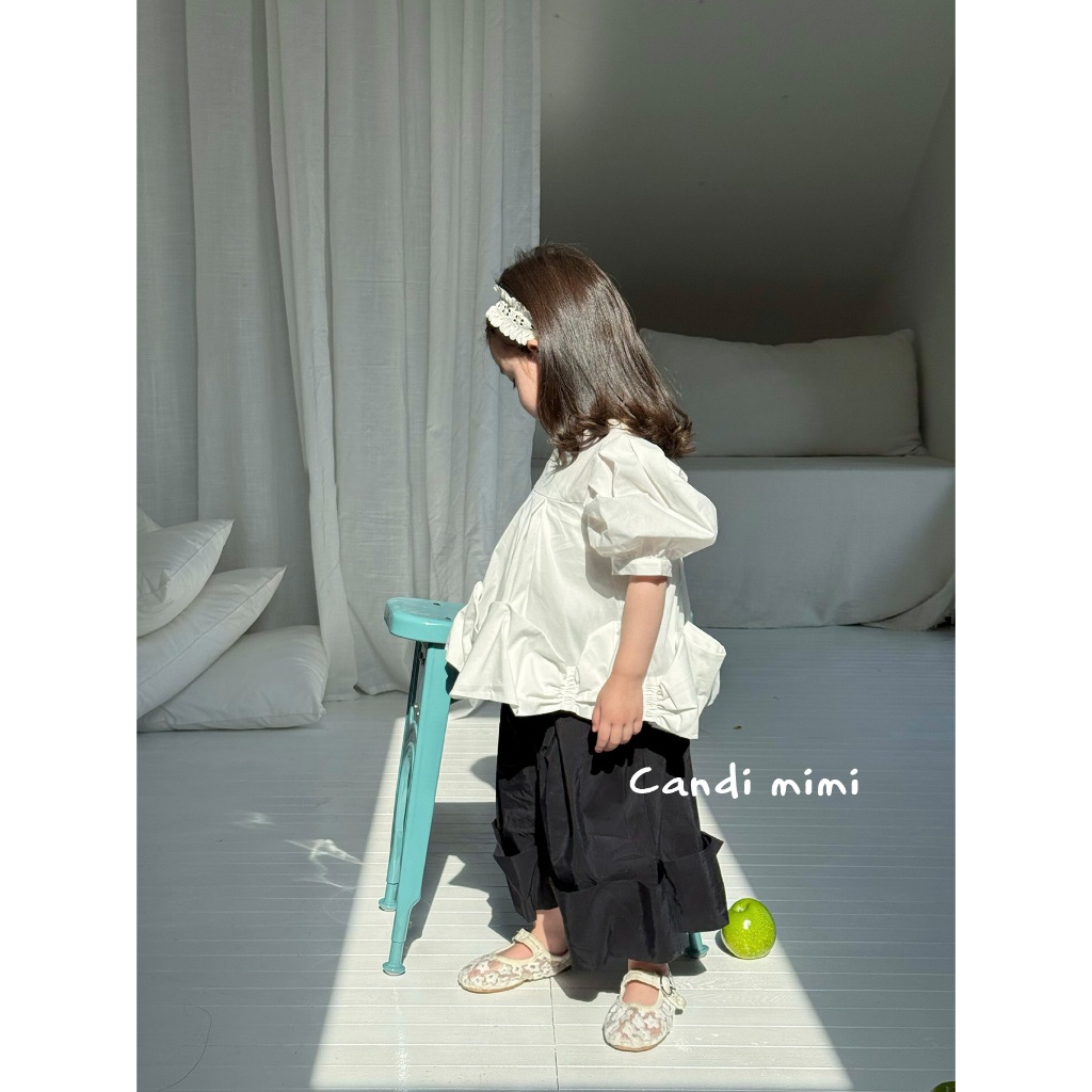 CANDI MIMI Áo sơmi babydoll cách điệu - Phong cách Hàn Quốc