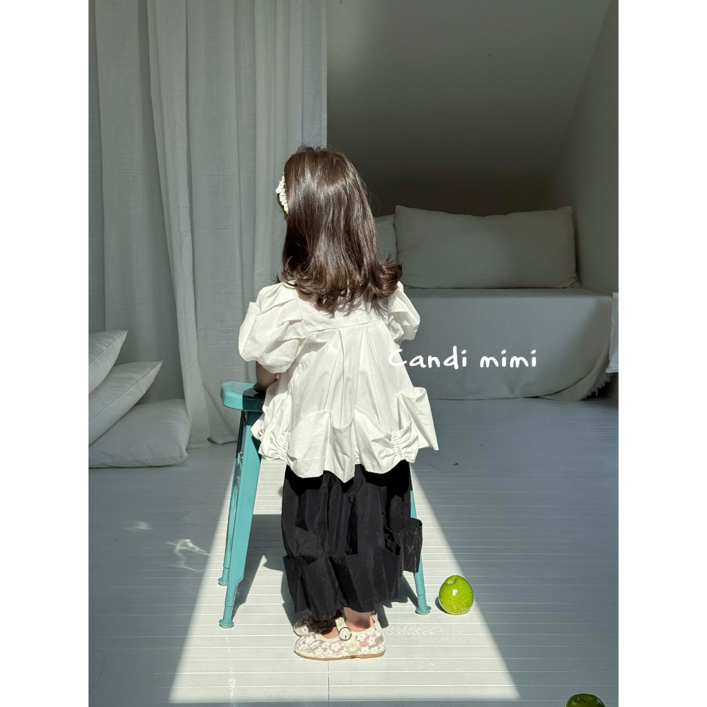 CANDI MIMI Áo sơmi babydoll cách điệu - Phong cách Hàn Quốc