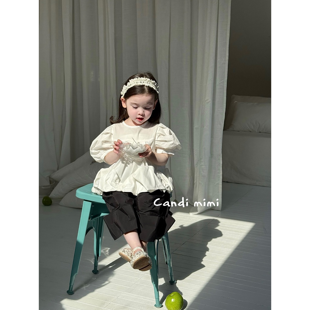 CANDI MIMI Áo sơmi babydoll cách điệu - Phong cách Hàn Quốc