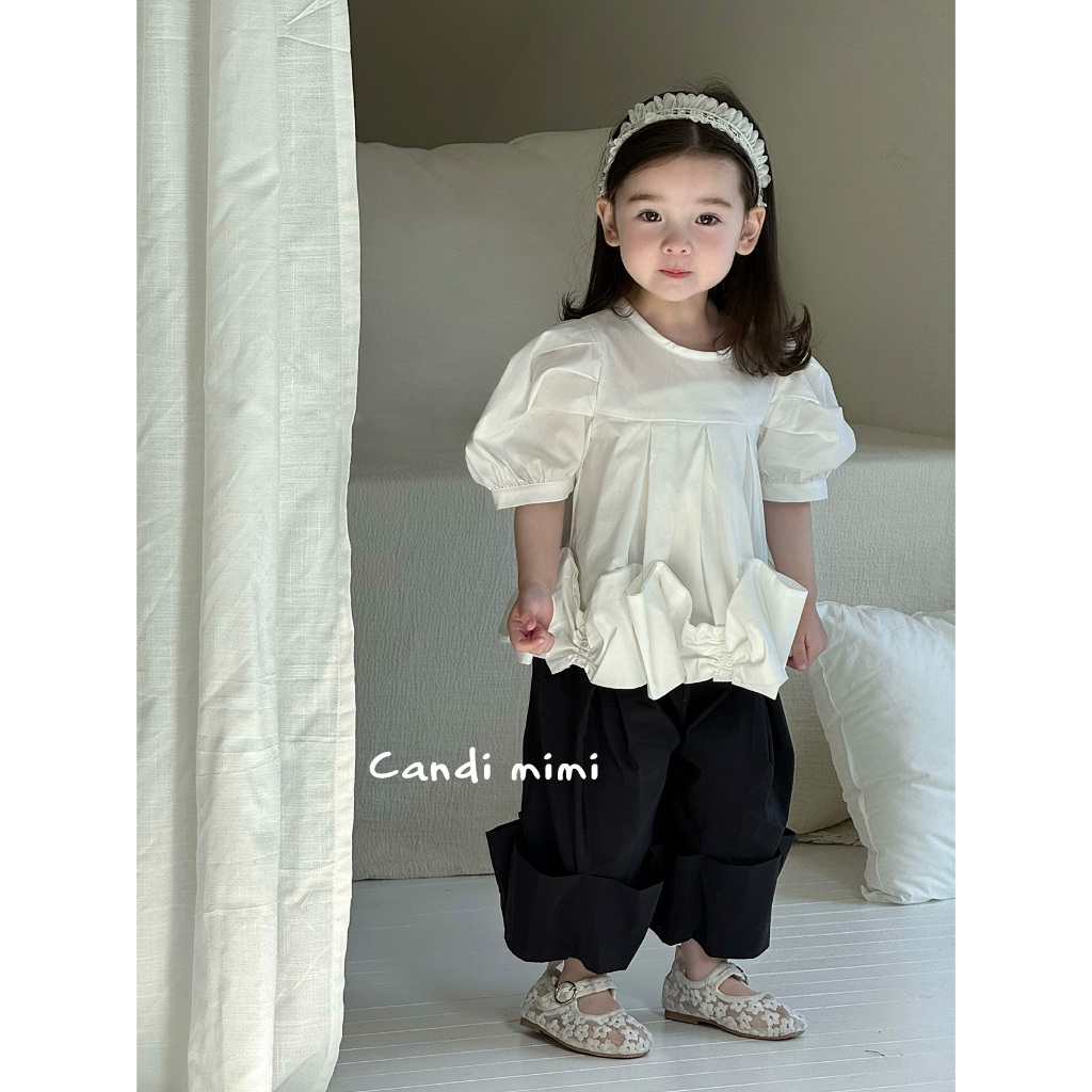 CANDI MIMI Áo sơmi babydoll cách điệu - Phong cách Hàn Quốc