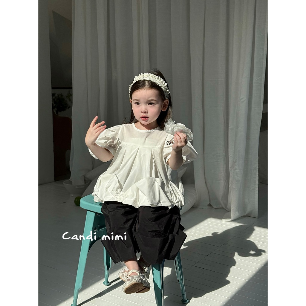 CANDI MIMI Áo sơmi babydoll cách điệu - Phong cách Hàn Quốc