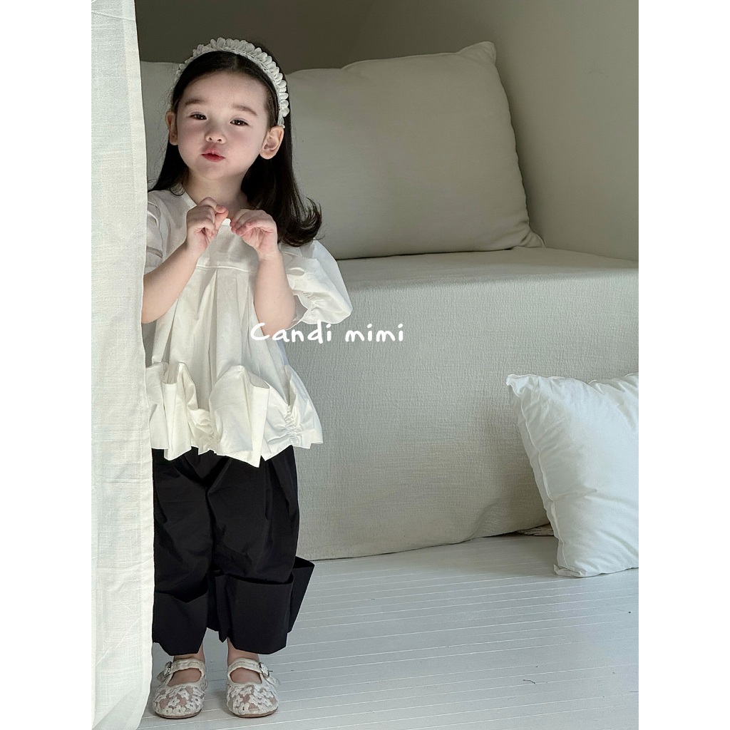 CANDI MIMI Áo sơmi babydoll cách điệu - Phong cách Hàn Quốc
