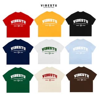 Áo Thun Local Brand VIBESTU Earth, Áo Thun Boxy Form Rộng Unisex 250Gsm 100% Cotton