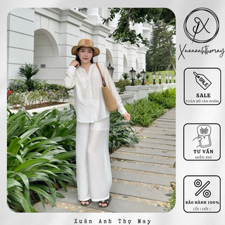 Set áo dài tay + quần vải đũi - Xuananhthomay