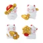 Set 4 mèo thần tài tí hon dễ thương tiểu cảnh, bày bàn làm việc, bàn học, tủ sách, taplo ô tô, đỉnh màn hình