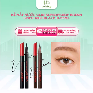Kẻ Mắt Nước Clio Superproof Brush Liner Kill Black 0.55Ml