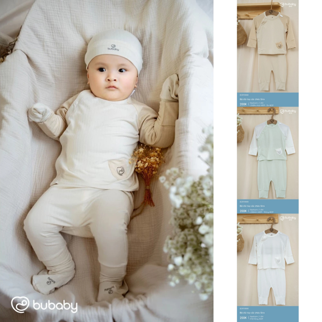 Bubaby Bộ Dài Tay Cài Chéo Siro Quần Cạp Cao Cho Bé BSR110808 | Shopee ...