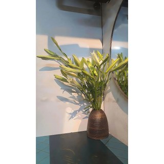 Bình Cắm Hoa Dáng Chuông Tráng Men Nâu Mộc Decor Phòng Khách Cao Cấp Size To