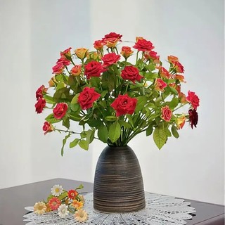 Bình Cắm Hoa Dáng Chuông Tráng Men Nâu Mộc Decor Phòng Khách Cao Cấp Size To