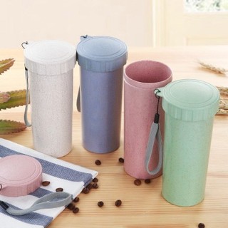 Cốc lúa mạch 500ml có nắp