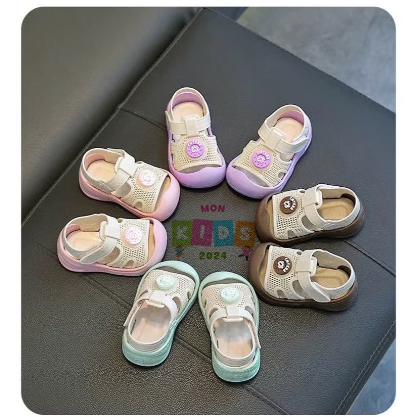 Dép Sandal Tập Đi Cho Bé Chống Trượt Đế Mềm Thoáng Khí , Dép Tập Đi Chống Vấp Cho Bé Trai Bé Gái