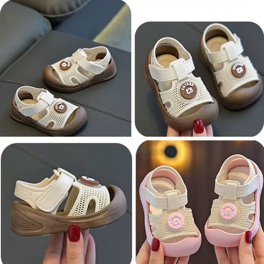 Dép Sandal Tập Đi Cho Bé Chống Trượt Đế Mềm Thoáng Khí , Dép Tập Đi Chống Vấp Cho Bé Trai Bé Gái