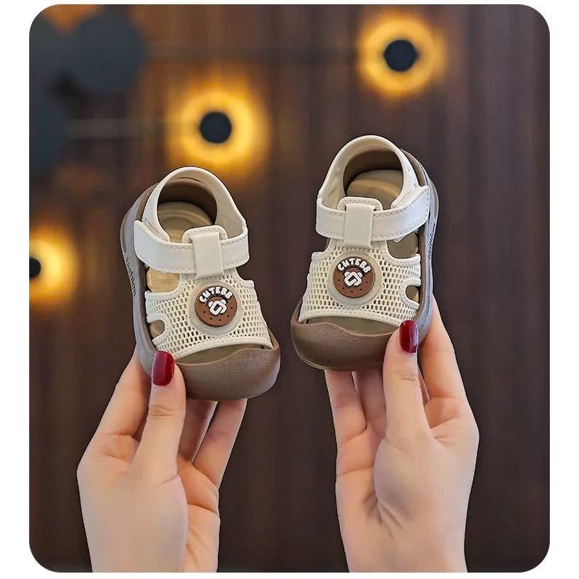 Dép Sandal Tập Đi Cho Bé Chống Trượt Đế Mềm Thoáng Khí , Dép Tập Đi Chống Vấp Cho Bé Trai Bé Gái