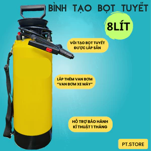 BÌNH PHUN BỌT TUYẾT CẦM TAY 2L - 3L - 4L - 8L DUDACO - ĐÃ GẮN VÒI TẠO BỌT - GẴN THÊM VAN BƠM HƠI