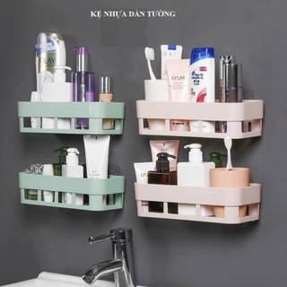Khay nhựa dán tường để đồ tiện lợi - Giao màu ngẫu nhiên (sọc-mới)