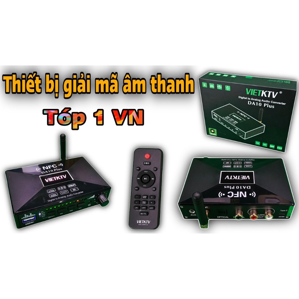 Bộ giải mã âm thanh VietKTV DA10 plus - Hàng Chính Hãng - 2026