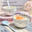 sét 2 bát + 2 thìa hình nơ bông tuyết xanh quà tặng dễ thương , bát ăn cơm sang xịn