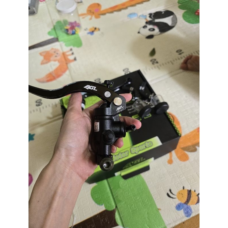 tay phanh bình dầu rời AGL lắp phanh đĩa xe điện, xe máy hàng cnc cực nét