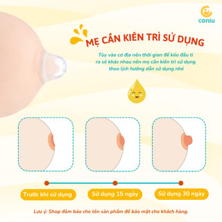 Kéo Hút Đầu Ti Silicon Coniu Giúp Mẹ Cho Con Ti Dễ Dàng Và Thẩm Mĩ( Có Che Tên)