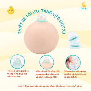 Kéo Hút Đầu Ti Silicon Coniu Giúp Mẹ Cho Con Ti Dễ Dàng Và Thẩm Mĩ( Có Che Tên)